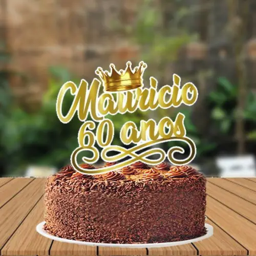 Topo de Bolo 60 Anos - 3302 Arquivo Digital