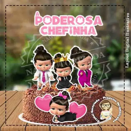 Topo de Bolo a Poderosa Chefinha - Ref 3344 Arquivo Digital