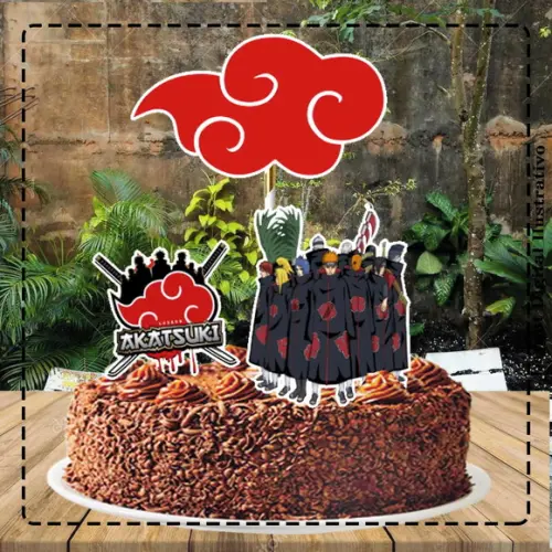Topo de Bolo Akatsuki - 0075 Arquivo Digital
