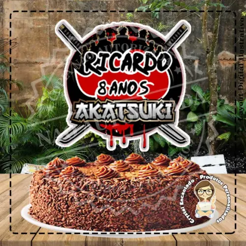 Topo de Bolo Akatsuki - Ref 2966 Arquivo Digital