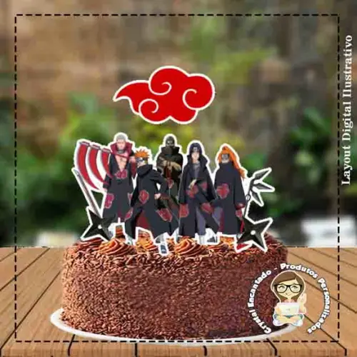 Topo de Bolo Akatsuki - Ref 3557 Arquivo Digital