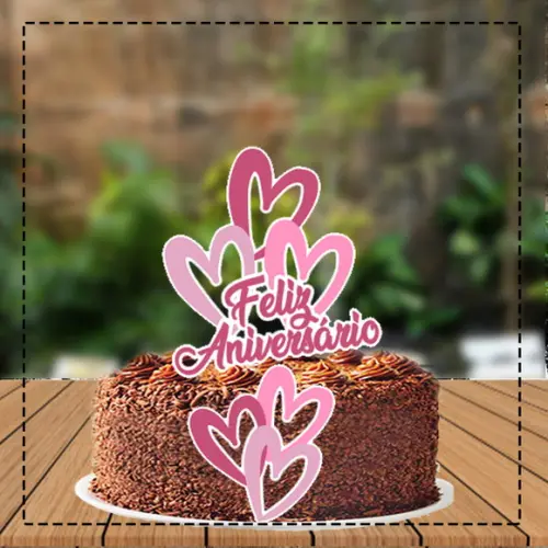 Topo de Bolo Amor Love - Ref 3897 Arquivo Digital