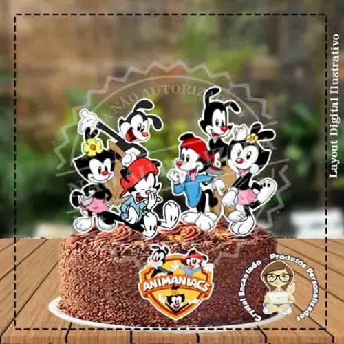 Topo de Bolo Animaniacs - Ref 3353 Arquivo Digital