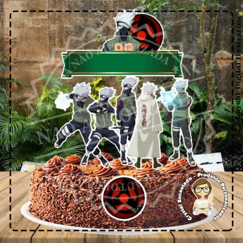 Topo de Bolo Anime Hataki Kakashi - Ref 2921 Arquivo Digital