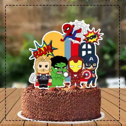 Topo de Bolo Avengers Cute - Ref 3996 Arquivo Digital