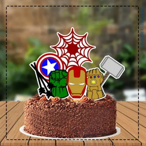 Topo de Bolo Avengers sem Personagem - 5321 Arquivo Digital
