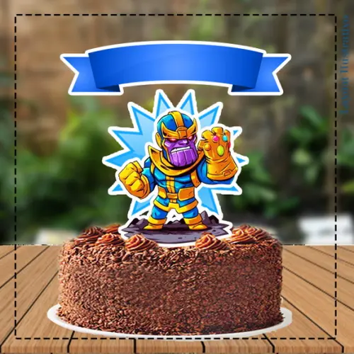 Topo de Bolo Avengers Thanos - Ref 5214 Arquivo Digital