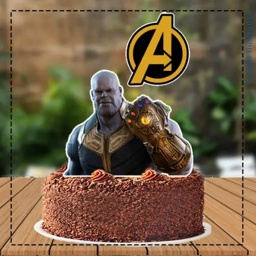 Topo de Bolo Avengers Thanos - Ref 5215 Arquivo Digital