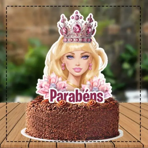Topo de Bolo Barbie - Ref 4857 Arquivo Digital