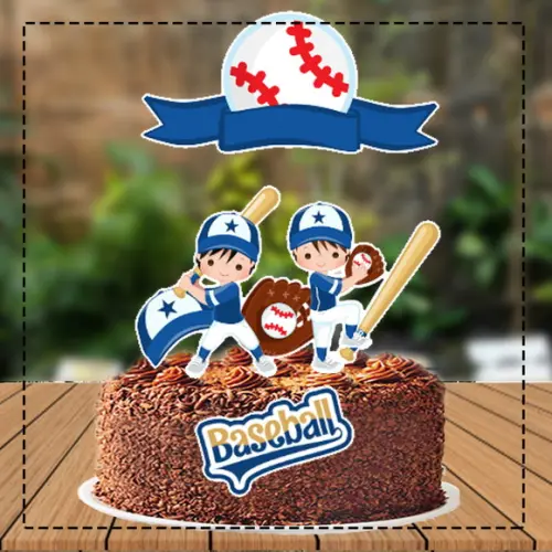 Topo de Bolo Baseball - Ref 3279 Arquivo Digital