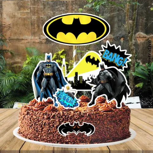 Topo de Bolo Batman - Ref 0268 Arquivo Digital