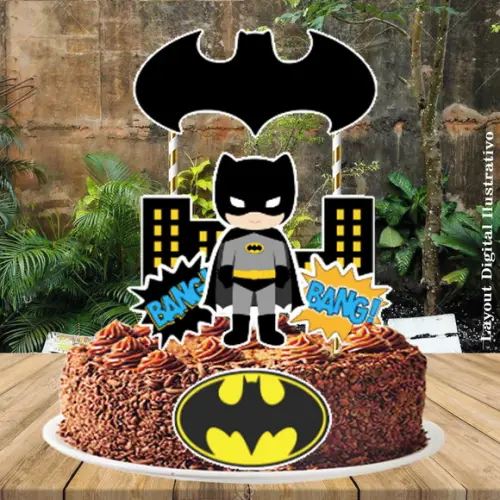 Topo de Bolo Batman - Ref 0270 Arquivo Digital