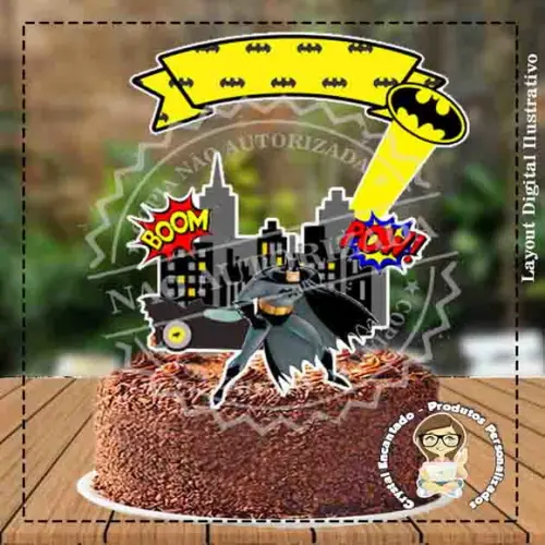 Topo de Bolo Batman - Ref 3186 Arquivo Digital