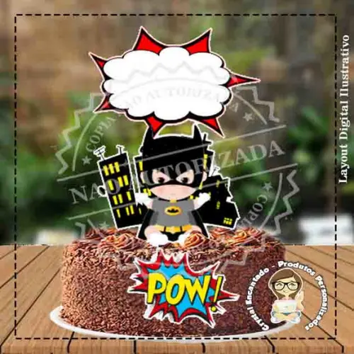 Topo de Bolo Batman Baby - Ref 1252 Arquivo Digital