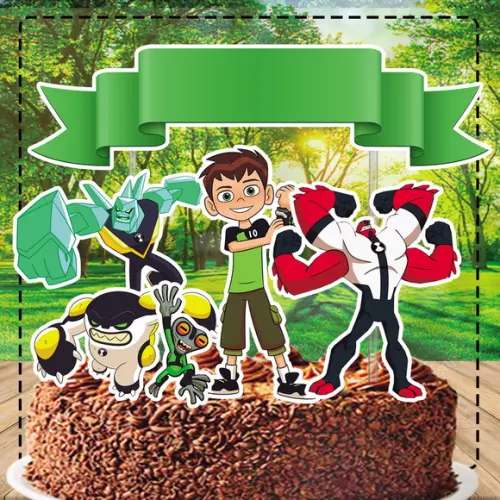 Topo de Bolo Ben 10- Ref 0312 Arquivo Digital