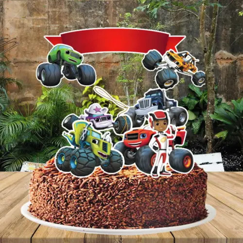 Topo de Bolo Blaze Monster - 2929 Arquivo Digital