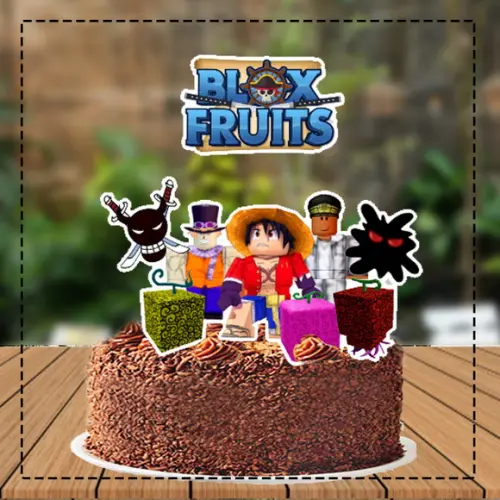 Topo de Bolo Blox Fruits - 4832 Arquivo Digital