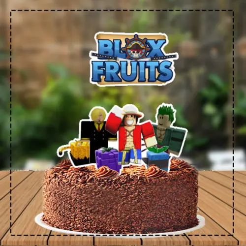 Topo de Bolo Blox Fruits - 4846 Arquivo Digital