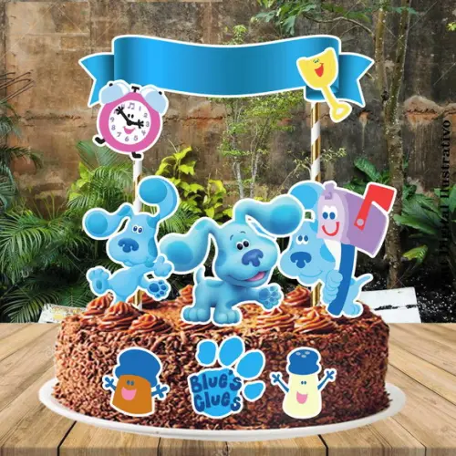 Topo de Bolo Blue Clues - Ref 0443 Arquivo Digital