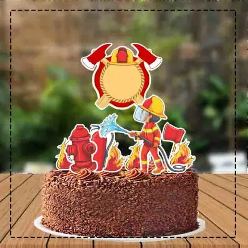 Topo de Bolo Bombeiros - Ref 0481 Arquivo Digital