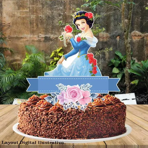 Topo de Bolo Branca de Neve - 0531 Arquivo Digital