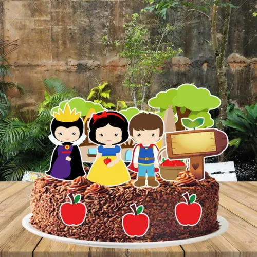 Topo de Bolo Branca de Neve - 0532 Arquivo Digital