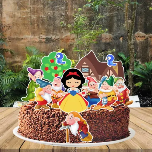 Topo de Bolo Branca de Neve - 0533 Arquivo Digital