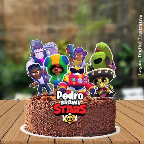 Topo de Bolo Brawl Stars - 0541 Arquivo Digital