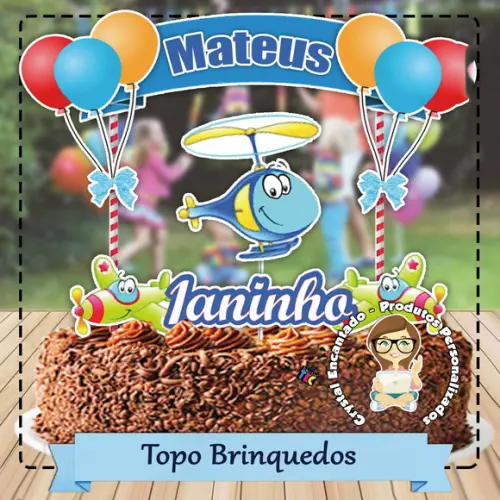 Topo de Bolo Brinquedo - 0545 Arquivo Digital