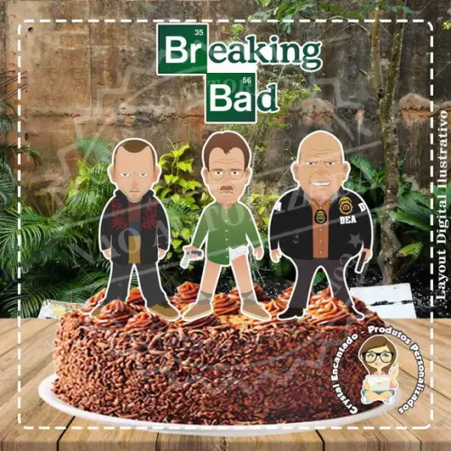 Topo de Bolo Breaking Bad - Ref 4917 Arquivo Digital