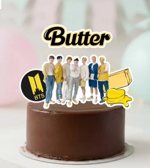 Topo de Bolo Bts Butter - 7013 Arquivo Digital