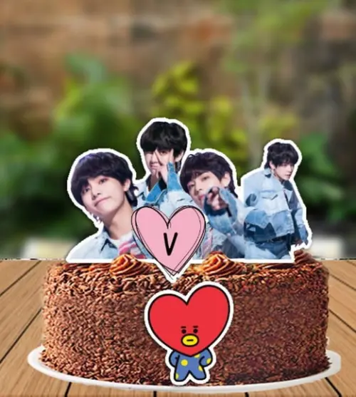 Topo de Bolo Bts Taehyung V - 6116 Arquivo Digital