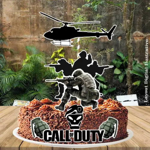 Topo de Bolo Call Of Duty - Ref 2641 Arquivo Digital