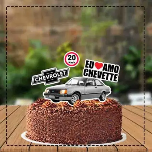 Topo de Bolo Carro Chevette - 3566 Arquivo Digital