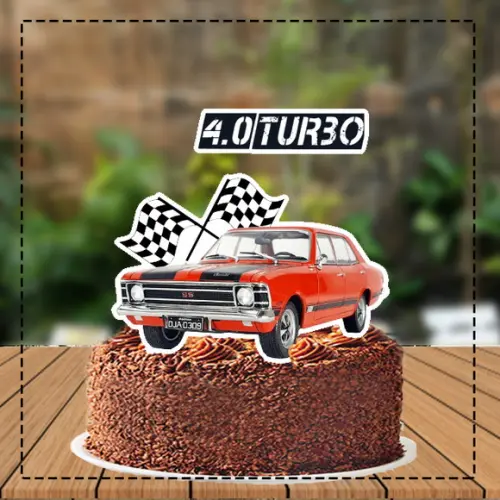 Topo de Bolo Carros Antigos Opala - 4712 Arquivo Digital