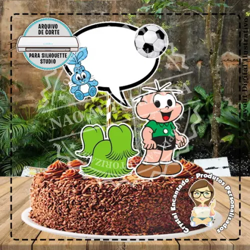 Topo de Bolo Cebolinha - Ref 2556 Arquivo Digital