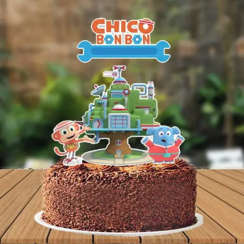 Topo de Bolo Chico Bon Bon - 3308 Arquivo Digital