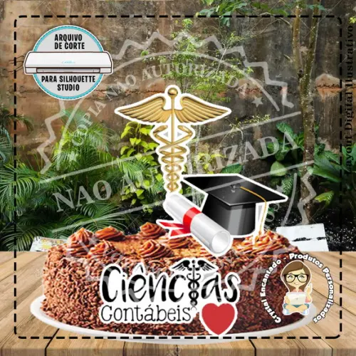 Topo de Bolo Ciencias Contabeis - Ref 2458 Arquivo Digital