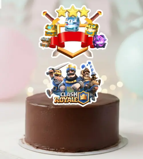 Topo de Bolo Clash Royale - 0681 Arquivo Digital