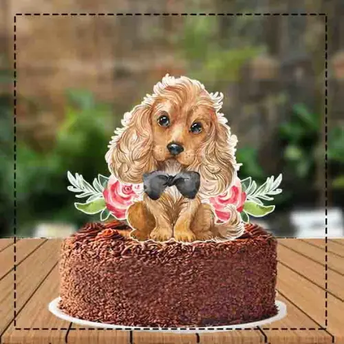 Topo de Bolo Cocker Spaniel - Ref 3500 Arquivo Digital