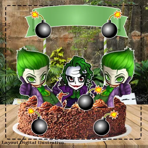 Topo de Bolo Coringa - 1811 Arquivo Digital