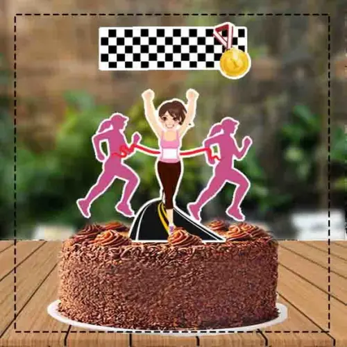Topo de Bolo Corrida Feminino - Ref 3799 Arquivo Digital