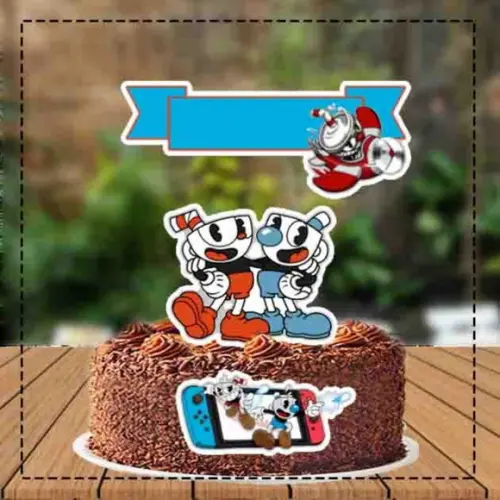 Topo de Bolo Cuphead - 3661 Arquivo Digital