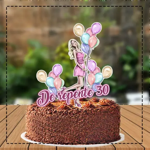 Topo de Bolo de Repente 30 Ref 2389 - Arquivo Digital