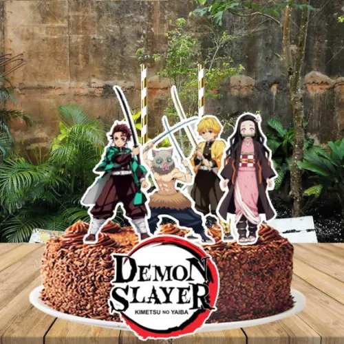 Topo de Bolo Demon Slayer - 2877 Arquivo Digital