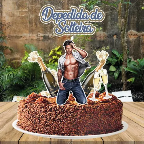 Topo de Bolo Despedida de Solteira - 1366 Arquivo Digital