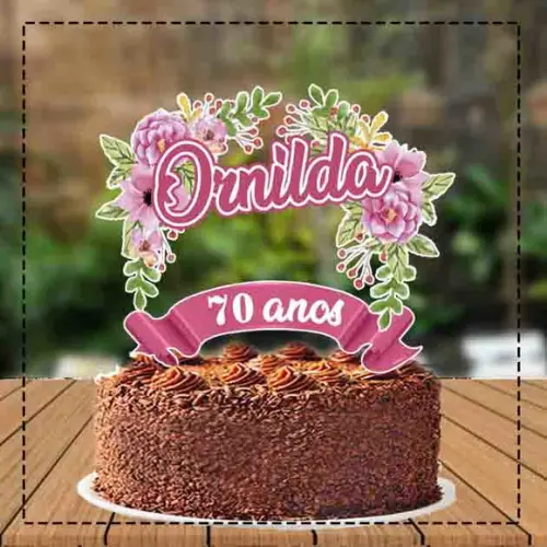 Topo de Bolo Dia das Mães - 1263 Arquivo Digital