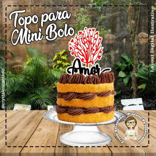 Topo de Bolo Dia dos Namorados - Ref 1725 Arquivo Digital