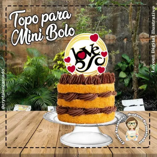 Topo de Bolo Dia dos Namorados - Ref 1726 Arquivo Digital