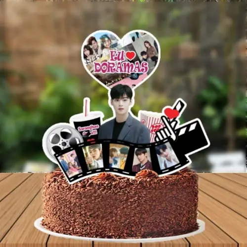 Topo de Bolo Dorama Cha Eun Woo - Ref 5722 Arquivo Digital